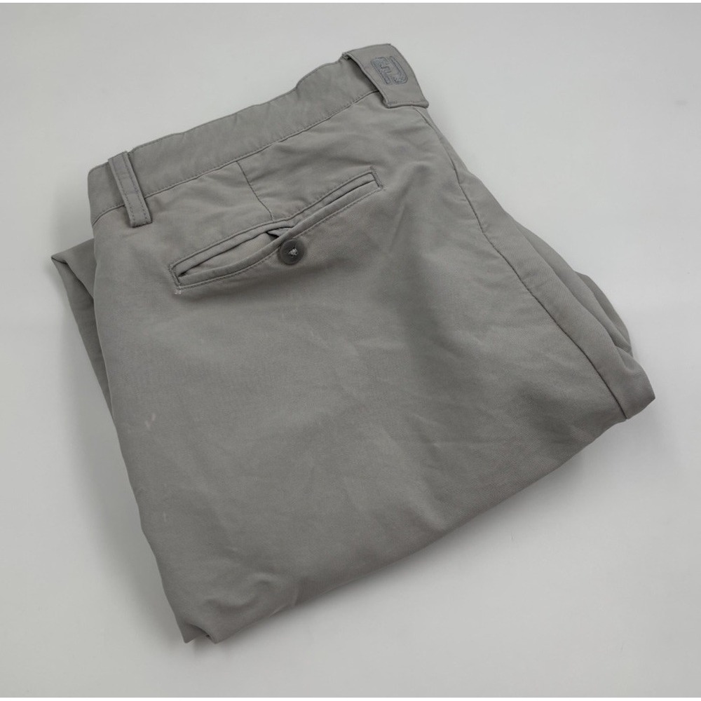 FootJoy Men's 35/32 Gray Polyester Straight Leg Flat‎ Front Golf Pants